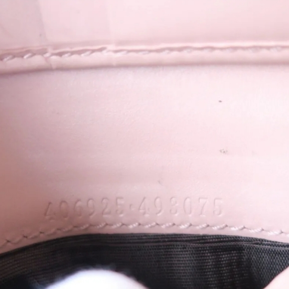 100% Authentic GUCCI GG Pattern Guccissima Bifold Wallet Leather Pink Preloved - Picture 4 of 15